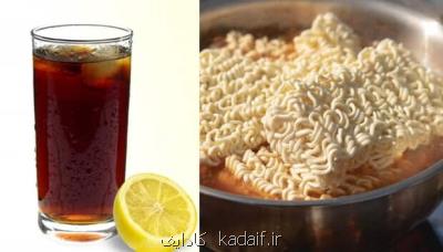 نوشابه های گازدار و نودل های فوری به سلامت انسان صدمه می رسانند